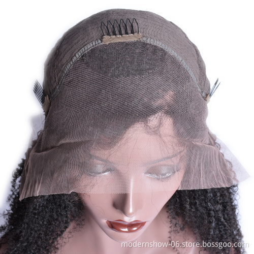 150 density Lace Frontal Kinky Curly Wig,Virgin Cuticle Aligned Human Hair Wigs